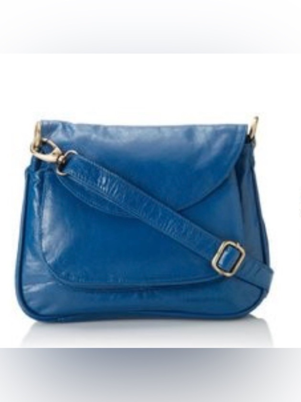 Like new Latico Sabria Blue Leather Crossbody bag .